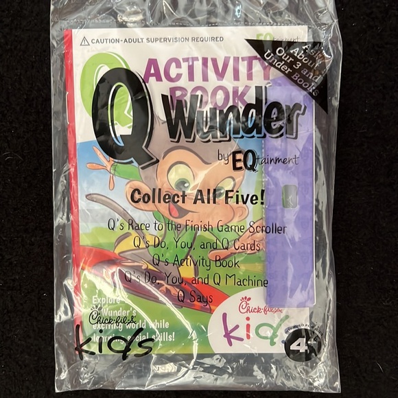 Q Wunder Monkey Set of 2 Activity Book and Q Cards Chick-fil-A Kids Toy NEW - Picture 4 of 4